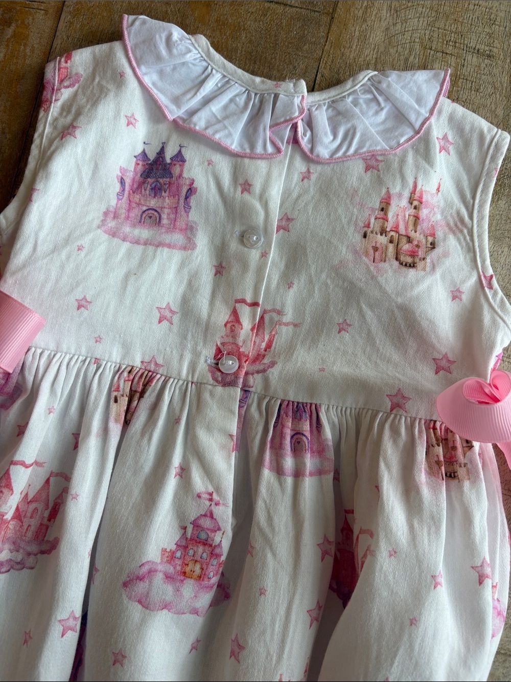Lulu Bebe Girls Castle Bubble Romper 24m - Picture 5 of 5